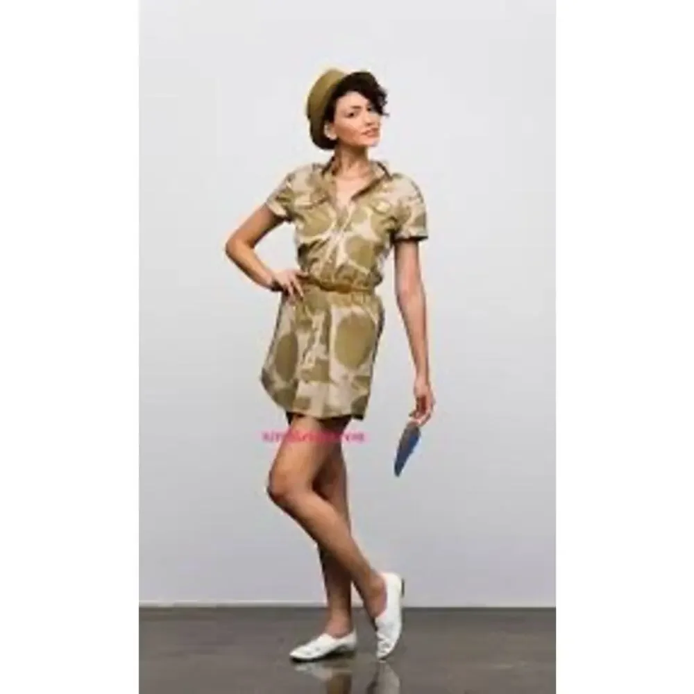 Stussy Dress Mini Sz Small Green olive camo button - Picture 1 of 6